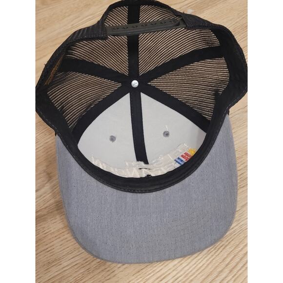 "LETS GO BRANDON" NASCAR Gray Mesh Snap-Back Trucker Hat Cap Pre-owned Political - Picture 5 of 5